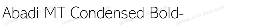 Abadi MT Condensed Bold字体转换